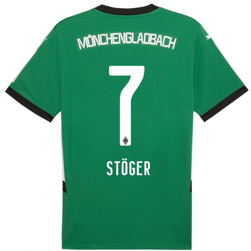 Danxen Heren Kevin Stöger #7 Groen Wit Uitshirt Uittenue 2024/25 T-Shirt