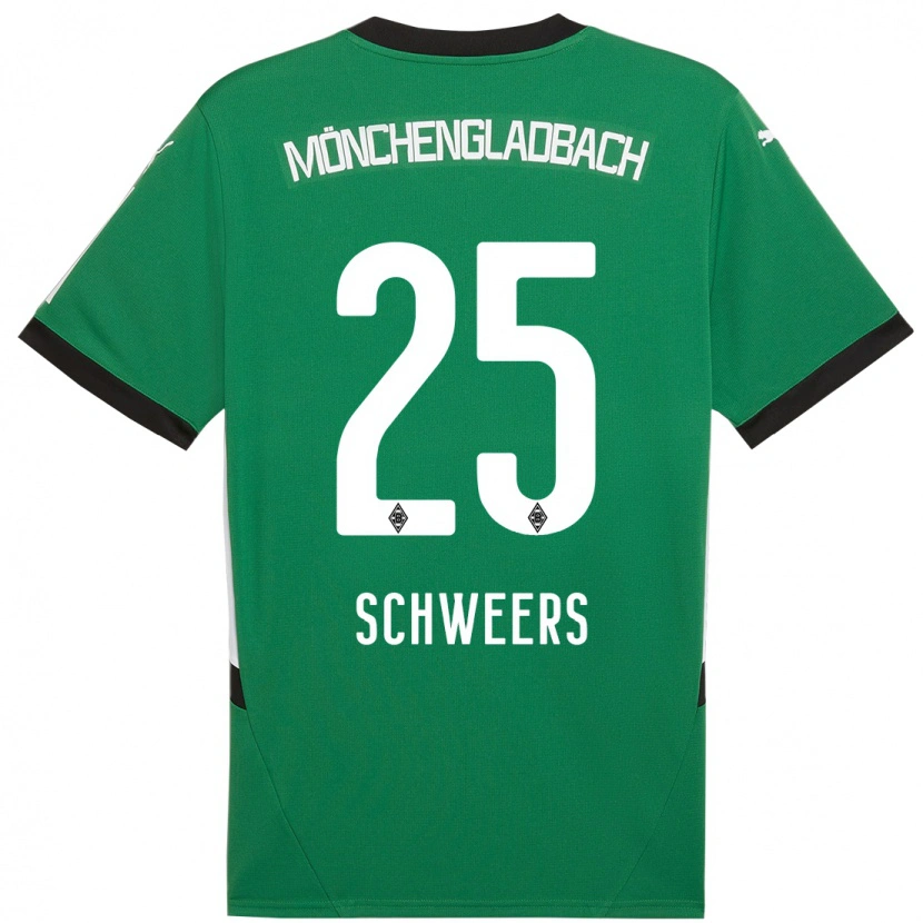 Danxen Heren Lion Schweers #25 Groen Wit Uitshirt Uittenue 2024/25 T-Shirt