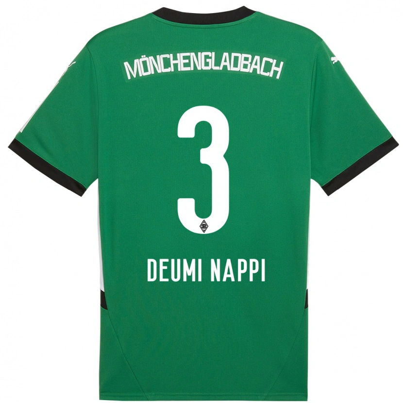 Danxen Heren Dimitrie Deumi Nappi #3 Groen Wit Uitshirt Uittenue 2024/25 T-Shirt
