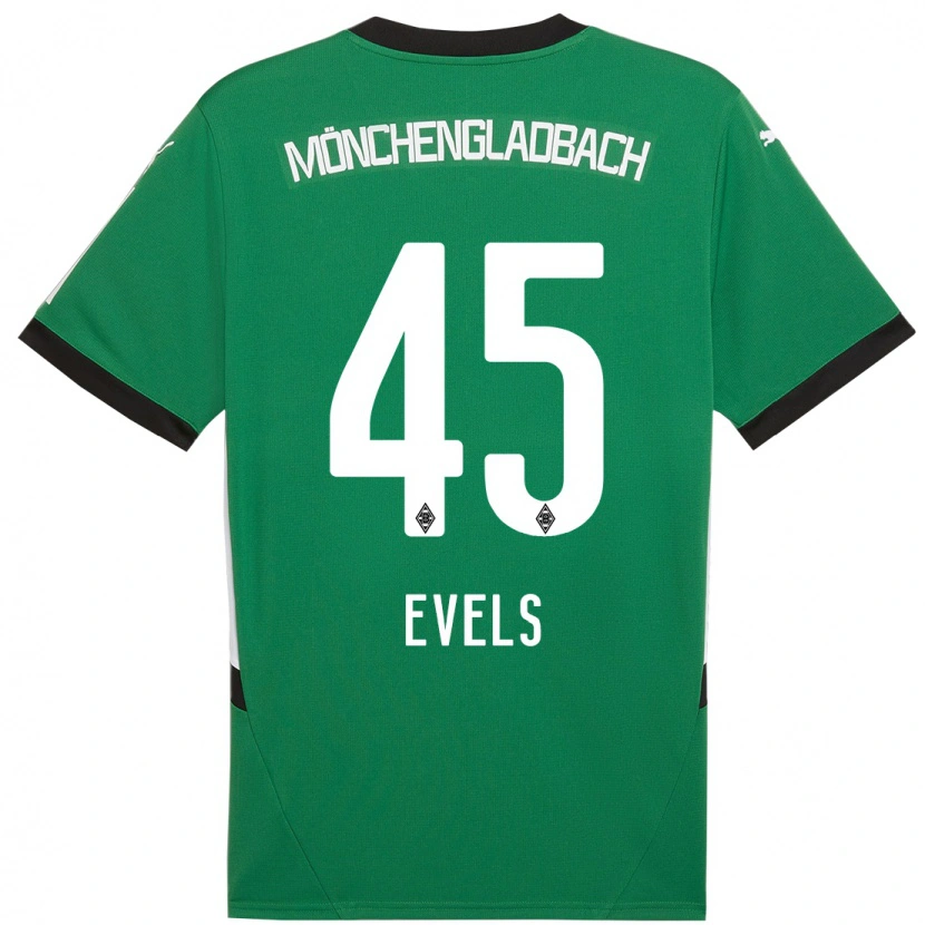 Danxen Heren Emily Evels #45 Groen Wit Uitshirt Uittenue 2024/25 T-Shirt