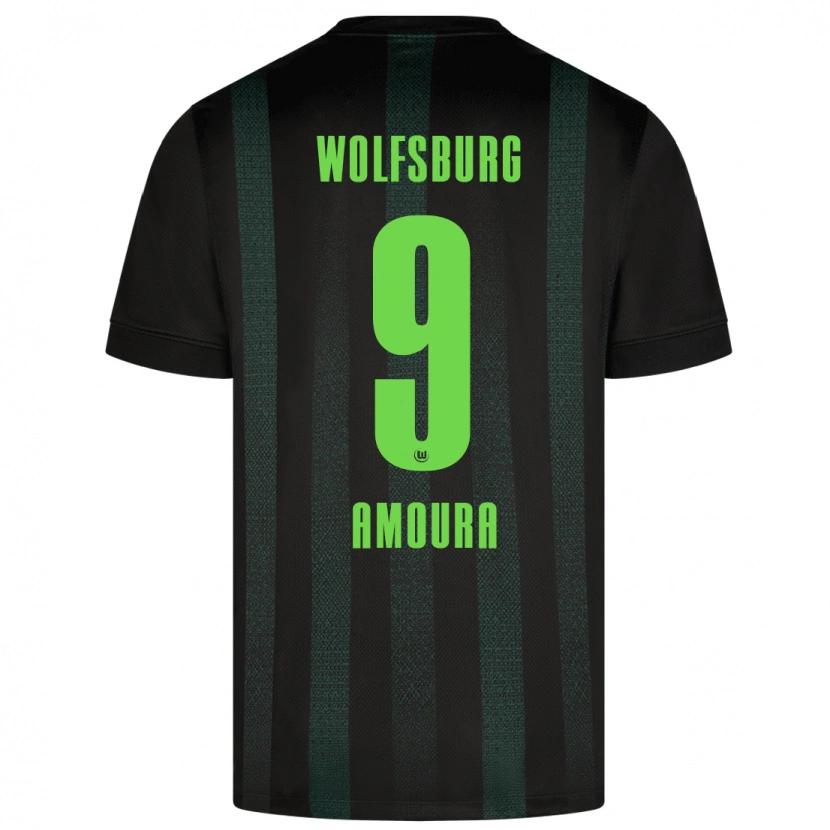 Danxen Heren Mohamed Amoura #9 Donkergroen Uitshirt Uittenue 2024/25 T-Shirt
