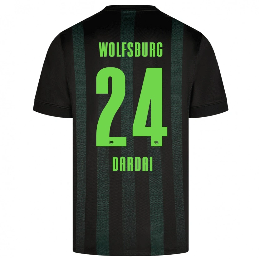 Danxen Heren Bence Dárdai #24 Donkergroen Uitshirt Uittenue 2024/25 T-Shirt