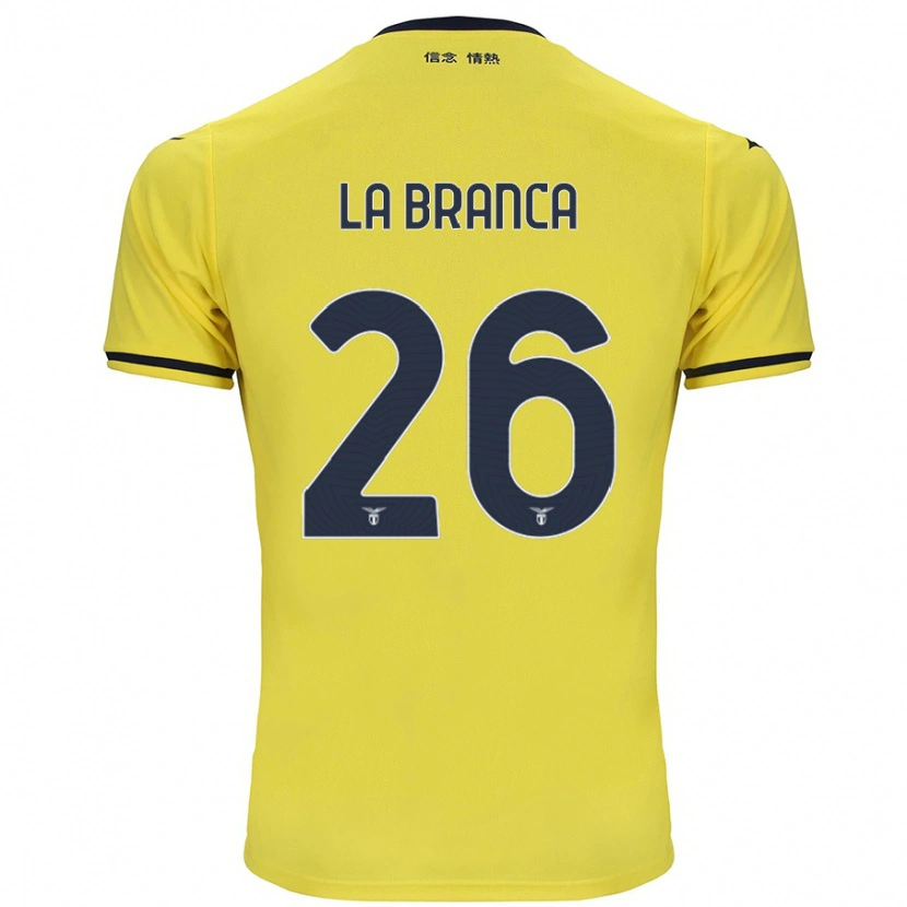Danxen Heren Ruggero La Branca #26 Geel Uitshirt Uittenue 2024/25 T-Shirt