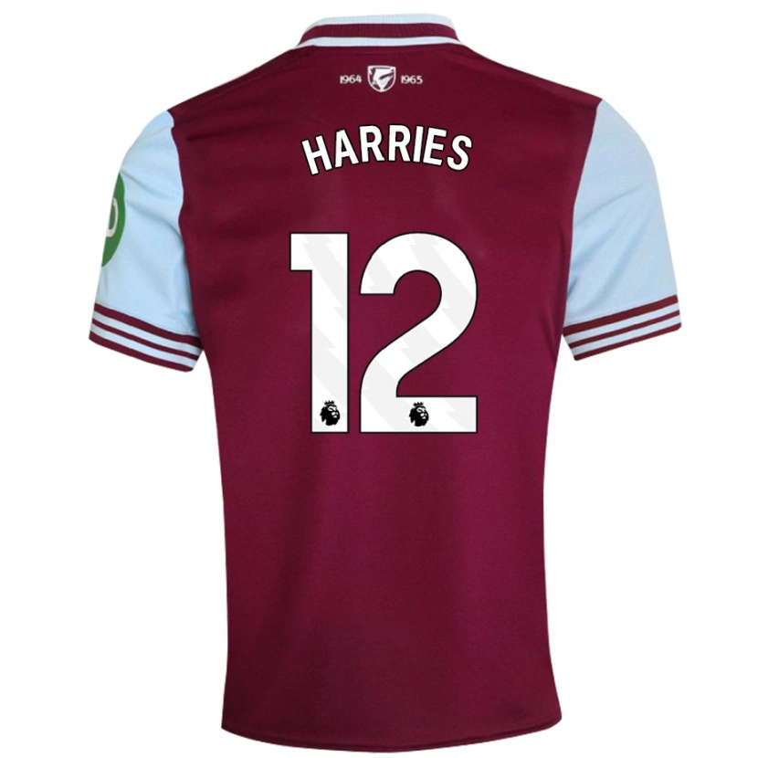 Danxen Dames Emma Harries #12 Donkerrood Thuisshirt Thuistenue 2024/25 T-Shirt