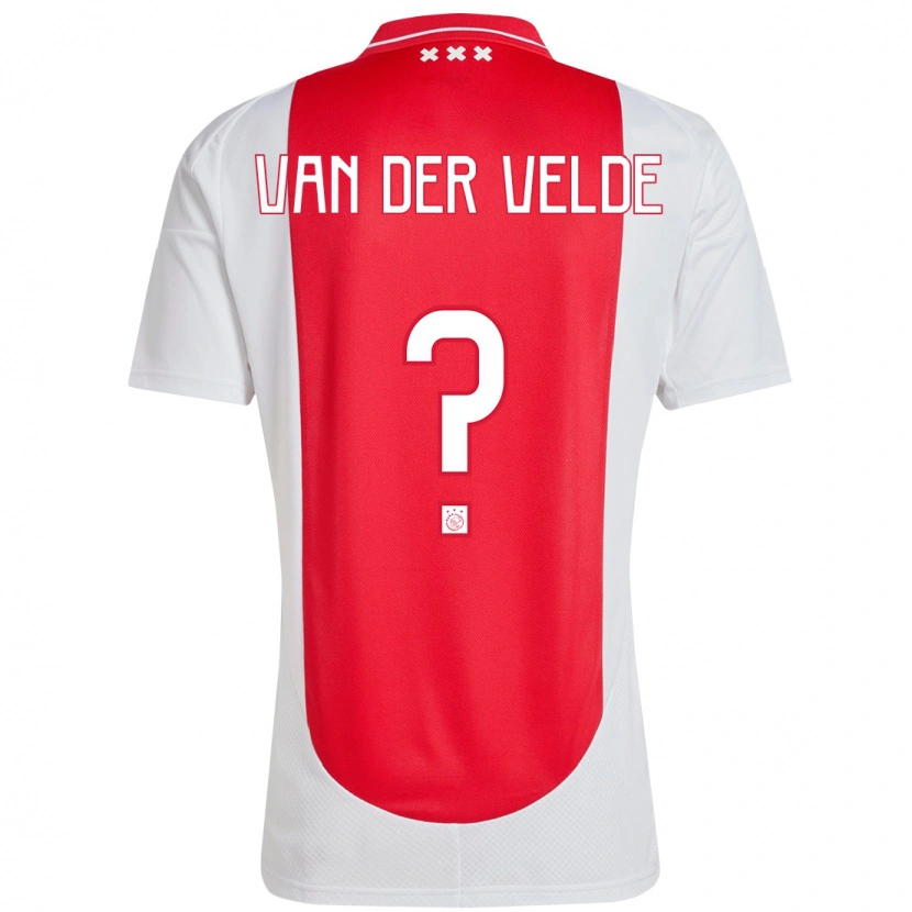 Danxen Dames Valentijn Van Der Velde #0 Rood Wit Thuisshirt Thuistenue 2024/25 T-Shirt