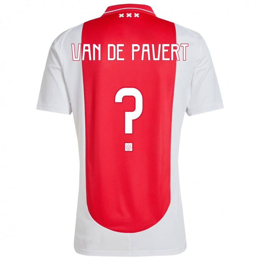 Danxen Dames Ryan Van De Pavert #0 Rood Wit Thuisshirt Thuistenue 2024/25 T-Shirt