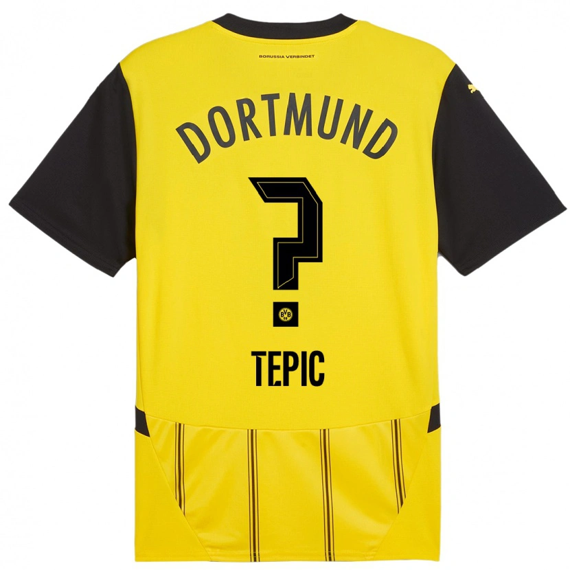 Danxen Dames Lyon Tepic #0 Geel Zwart Thuisshirt Thuistenue 2024/25 T-Shirt