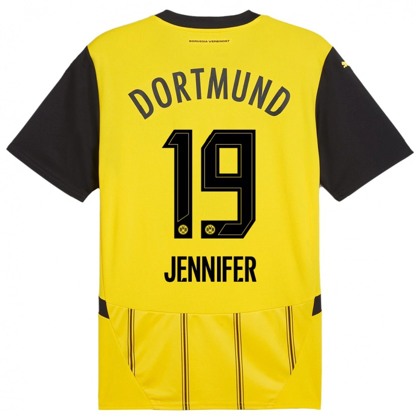Danxen Dames Gutierrez Bermejo Jennifer #19 Geel Zwart Thuisshirt Thuistenue 2024/25 T-Shirt