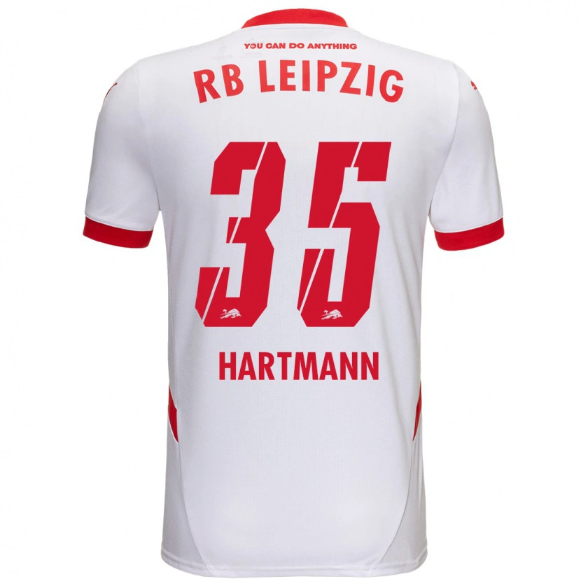 Danxen Dames Fabrice Hartmann #35 Wit Rood Thuisshirt Thuistenue 2024/25 T-Shirt