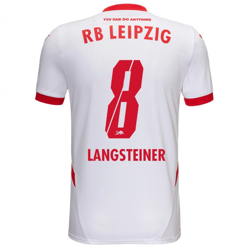 Danxen Dames Toni Langsteiner #8 Wit Rood Thuisshirt Thuistenue 2024/25 T-Shirt