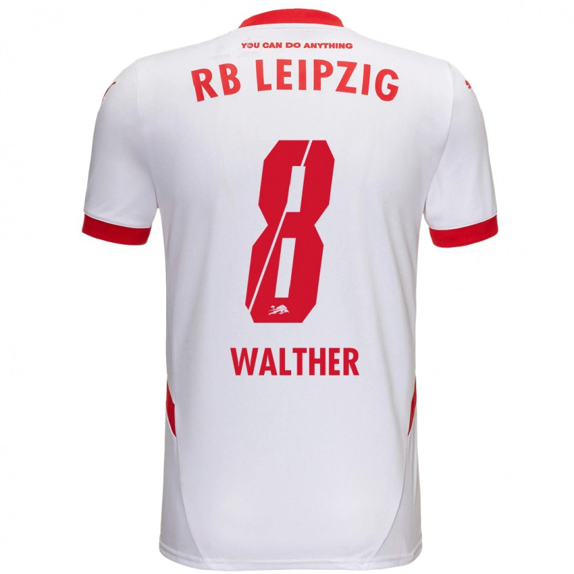 Danxen Dames Kofi Walther #8 Wit Rood Thuisshirt Thuistenue 2024/25 T-Shirt