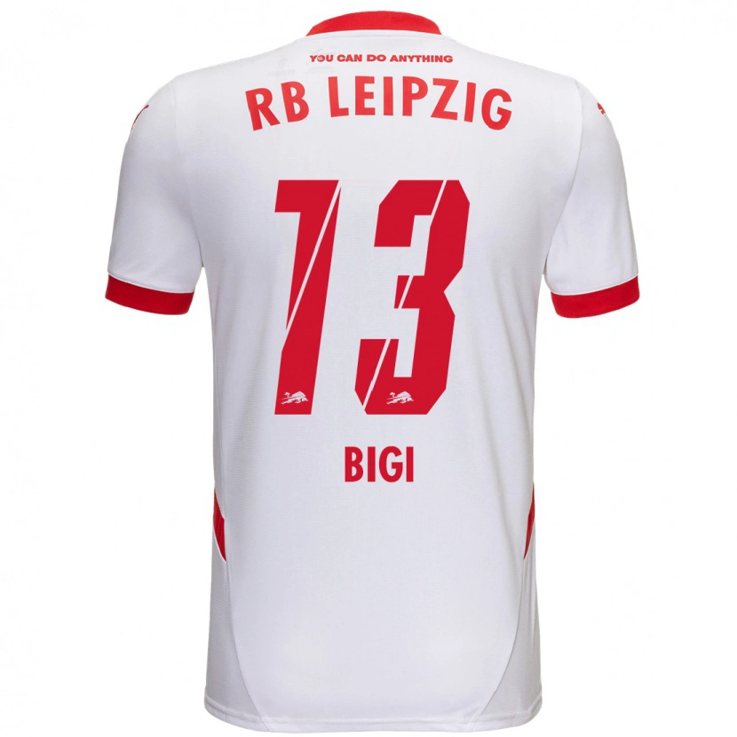 Danxen Dames Samim Bigi #13 Wit Rood Thuisshirt Thuistenue 2024/25 T-Shirt
