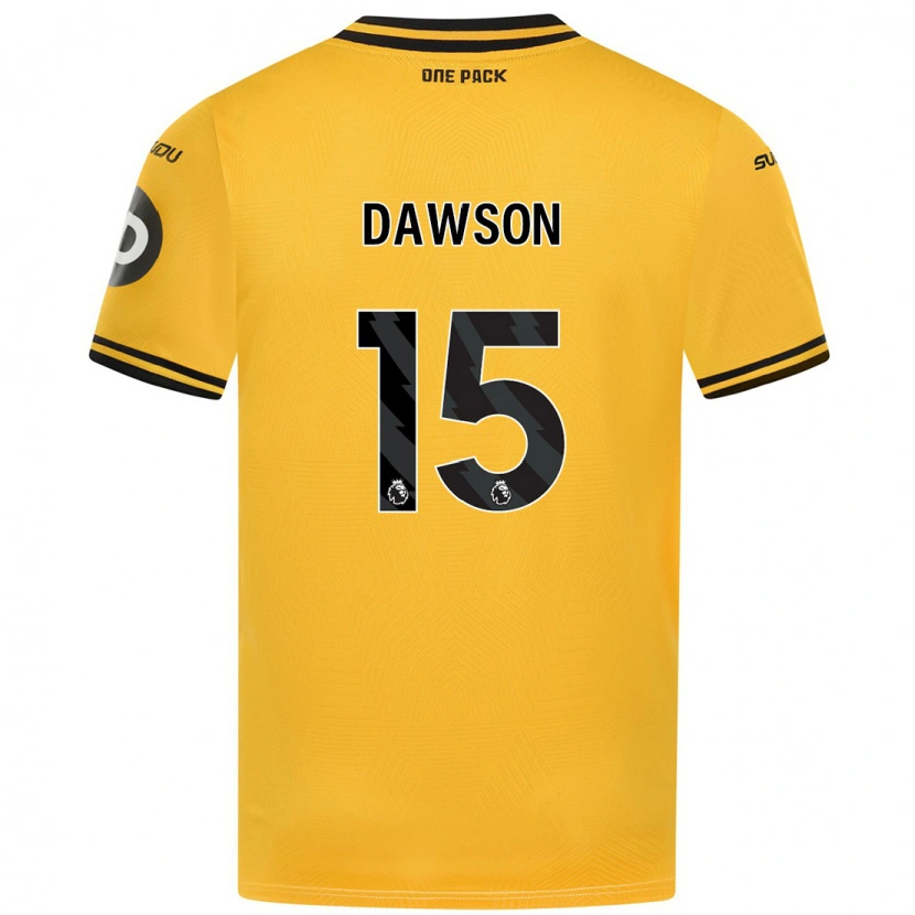 Danxen Dames Craig Dawson #15 Geel Thuisshirt Thuistenue 2024/25 T-Shirt
