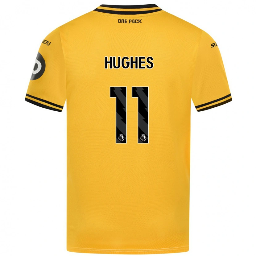Danxen Dames Amber Hughes #11 Geel Thuisshirt Thuistenue 2024/25 T-Shirt