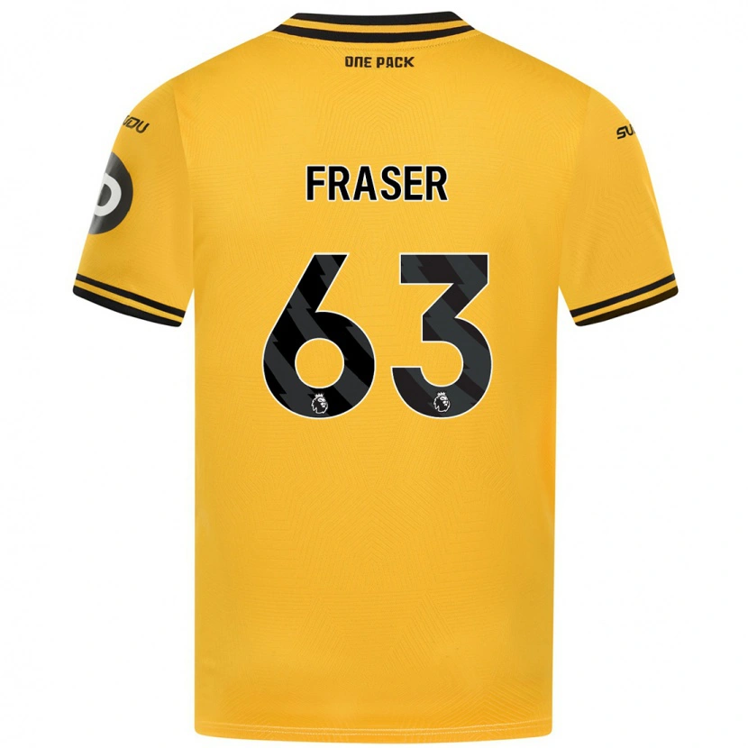 Danxen Dames Nathan Fraser #63 Geel Thuisshirt Thuistenue 2024/25 T-Shirt