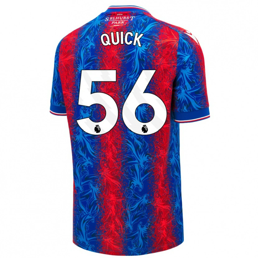 Danxen Dames Daniel Quick #56 Rood Blauwe Strepen Thuisshirt Thuistenue 2024/25 T-Shirt