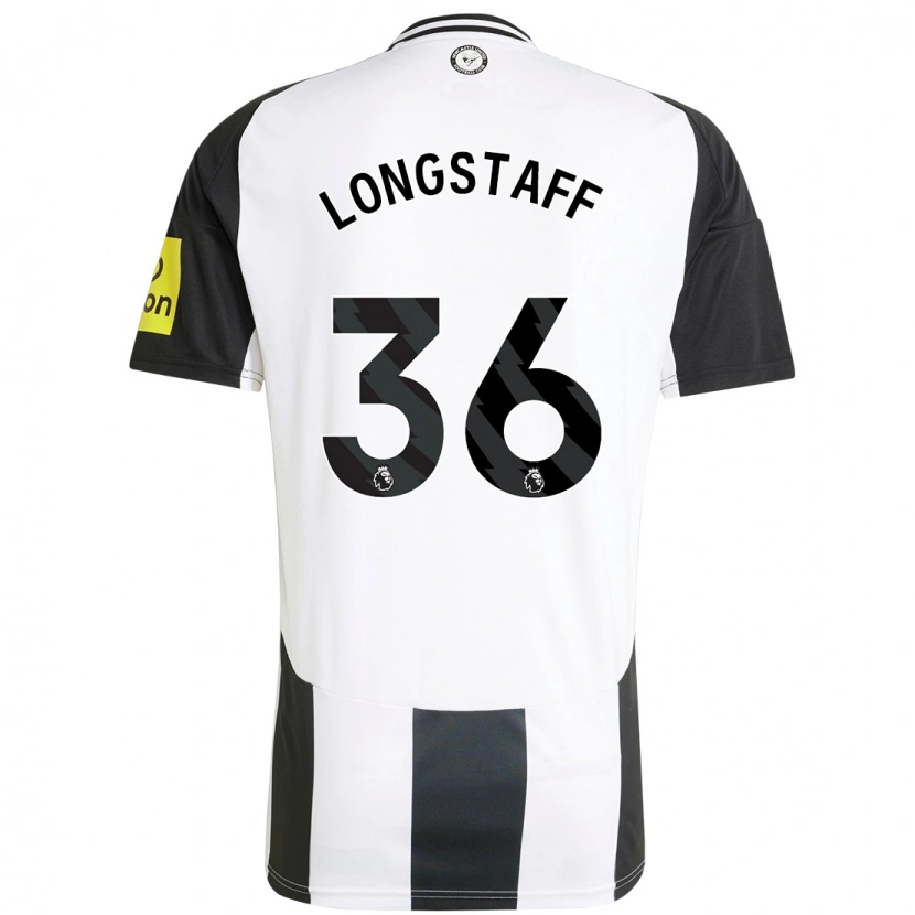 Danxen Dames Sean Longstaff #36 Wit Zwart Thuisshirt Thuistenue 2024/25 T-Shirt
