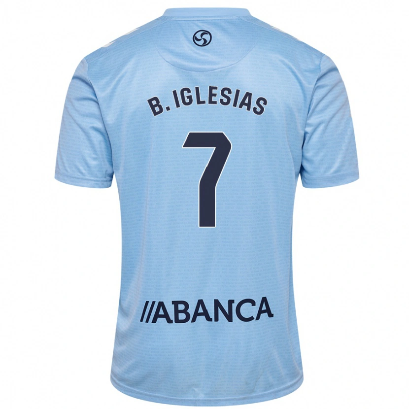 Danxen Dames Borja Iglesias #7 Hemelsblauw Thuisshirt Thuistenue 2024/25 T-Shirt
