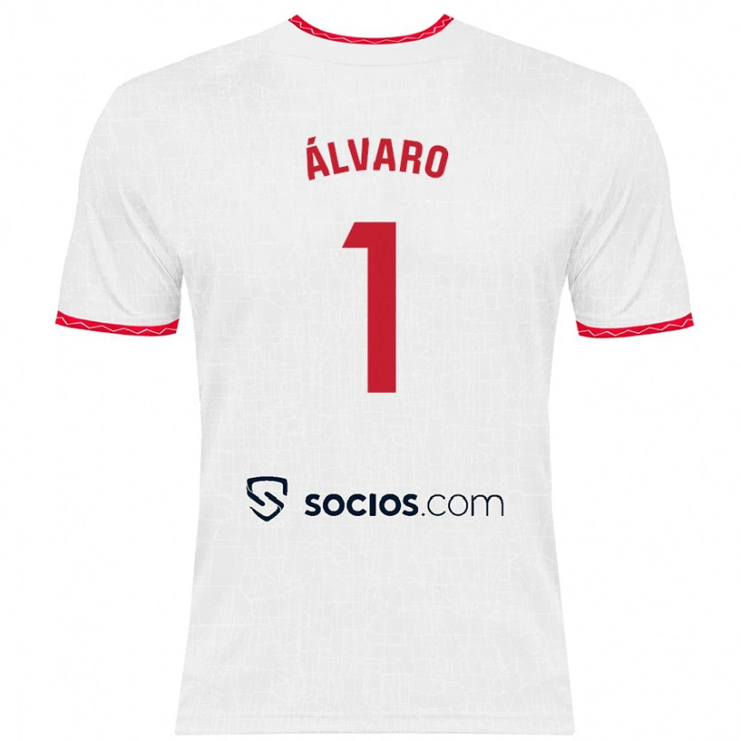 Danxen Dames Álvaro Fernández #1 Wit Rood Thuisshirt Thuistenue 2024/25 T-Shirt