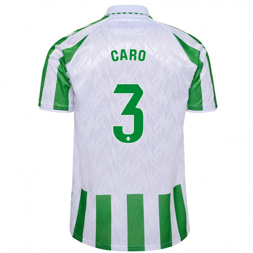 Danxen Dames Andrés Caro #3 Groen Witte Strepen Thuisshirt Thuistenue 2024/25 T-Shirt