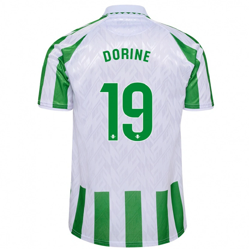 Danxen Dames Dorine Nina Chuigoue #19 Groen Witte Strepen Thuisshirt Thuistenue 2024/25 T-Shirt