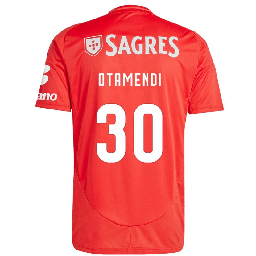 Danxen Dames Nicolás Otamendi #30 Rood Wit Thuisshirt Thuistenue 2024/25 T-Shirt