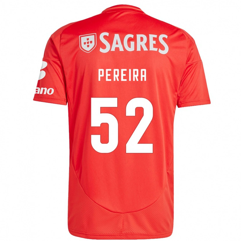 Danxen Dames Henrique Pereira #52 Rood Wit Thuisshirt Thuistenue 2024/25 T-Shirt
