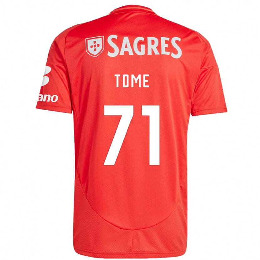 Danxen Dames João Tomé #71 Rood Wit Thuisshirt Thuistenue 2024/25 T-Shirt