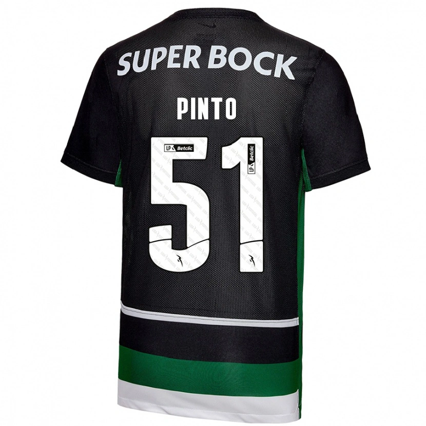 Danxen Dames Diogo Pinto #51 Zwart Wit Groen Thuisshirt Thuistenue 2024/25 T-Shirt
