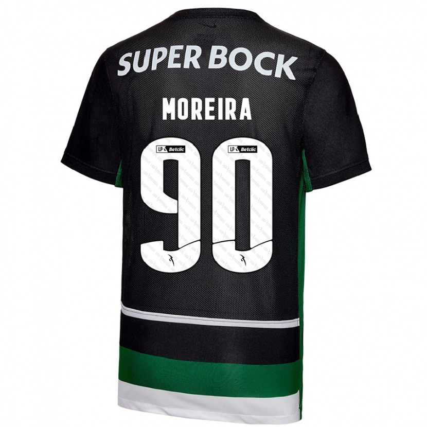 Danxen Dames Afonso Moreira #90 Zwart Wit Groen Thuisshirt Thuistenue 2024/25 T-Shirt