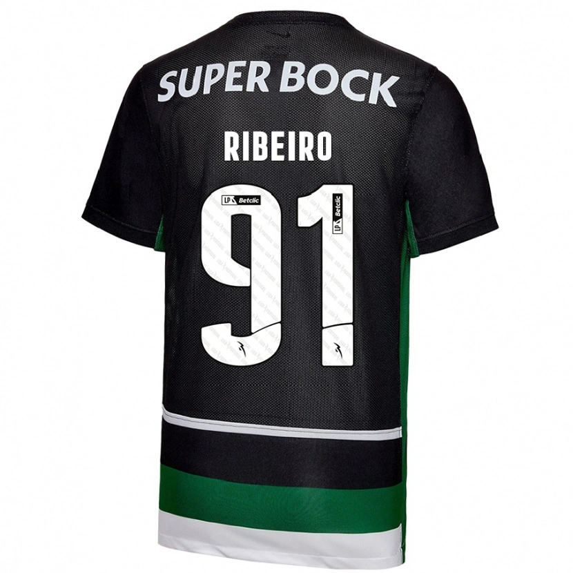 Danxen Dames Rodrigo Ribeiro #91 Zwart Wit Groen Thuisshirt Thuistenue 2024/25 T-Shirt