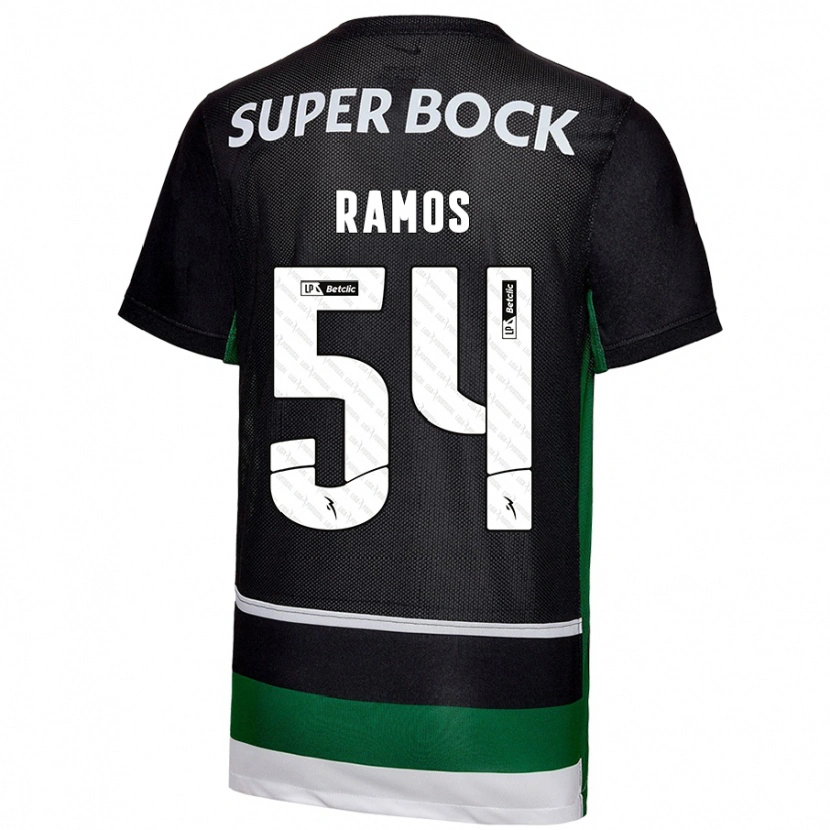 Danxen Dames Bruno Ramos #54 Zwart Wit Groen Thuisshirt Thuistenue 2024/25 T-Shirt