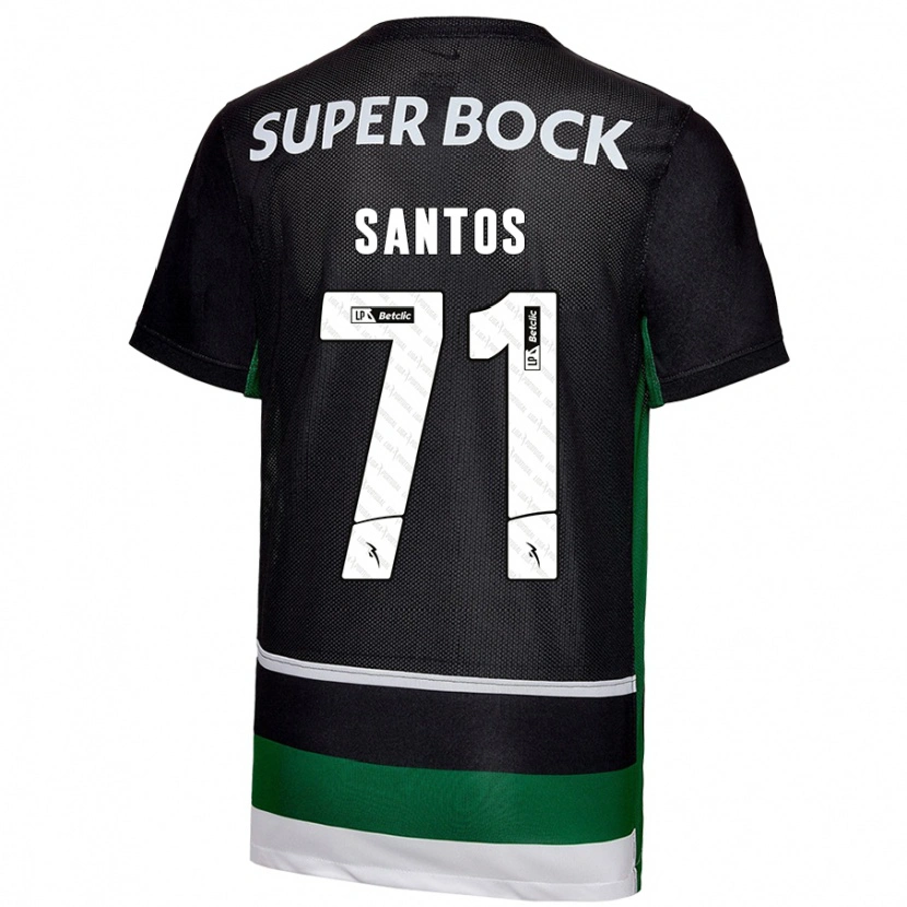 Danxen Dames Denilson Santos #71 Zwart Wit Groen Thuisshirt Thuistenue 2024/25 T-Shirt