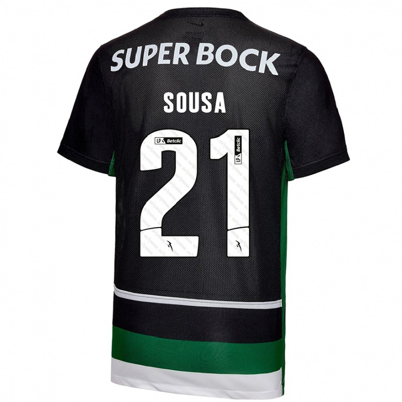 Danxen Dames Margarida Sousa #21 Zwart Wit Groen Thuisshirt Thuistenue 2024/25 T-Shirt