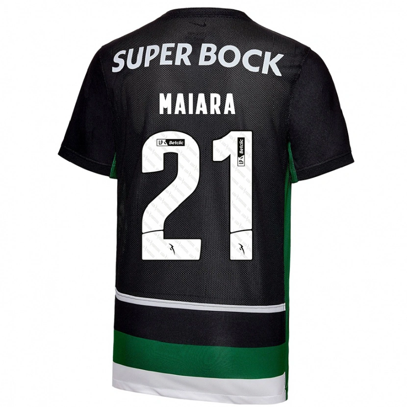 Danxen Dames Maiara Carolina Niehues #21 Zwart Wit Groen Thuisshirt Thuistenue 2024/25 T-Shirt