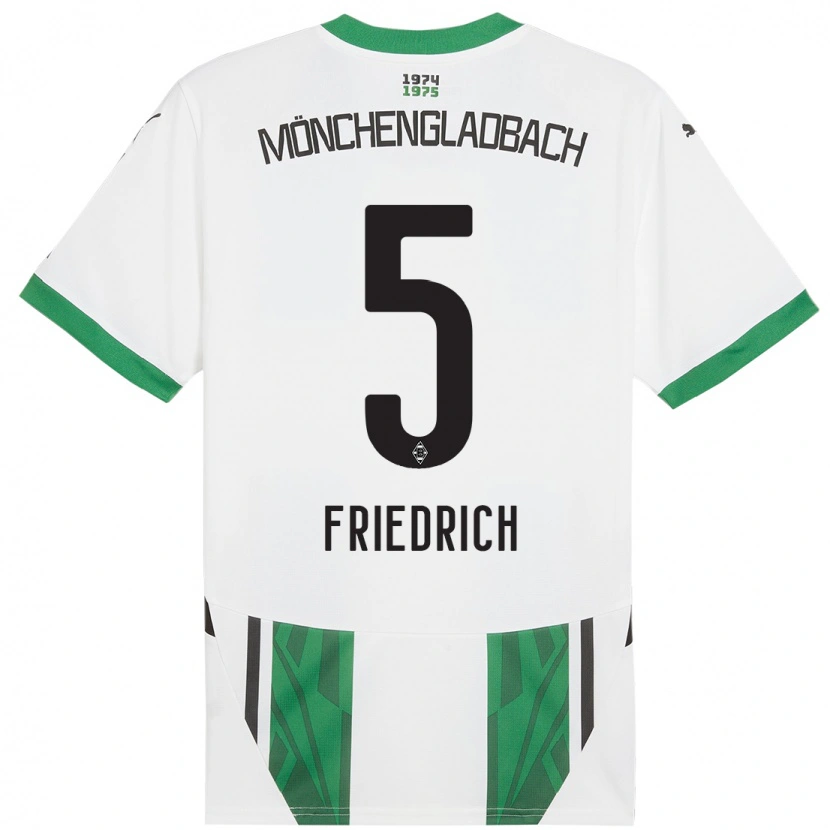 Danxen Dames Marvin Friedrich #5 Wit Groen Thuisshirt Thuistenue 2024/25 T-Shirt
