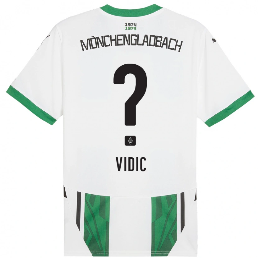 Danxen Dames Nico Vidic #0 Wit Groen Thuisshirt Thuistenue 2024/25 T-Shirt