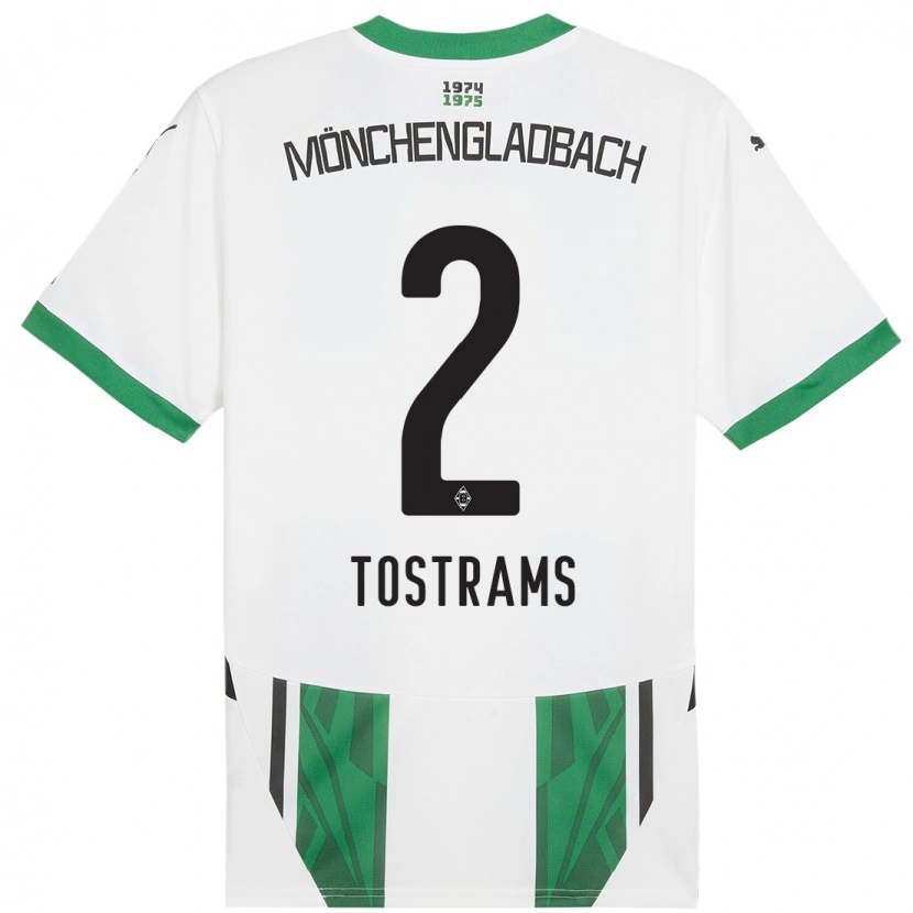 Danxen Dames Eva Tostrams #2 Wit Groen Thuisshirt Thuistenue 2024/25 T-Shirt