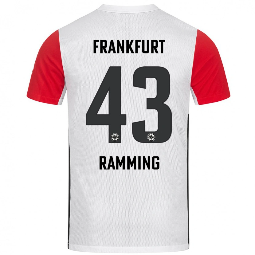 Danxen Dames Nils Ramming #43 Wit Rood Thuisshirt Thuistenue 2024/25 T-Shirt