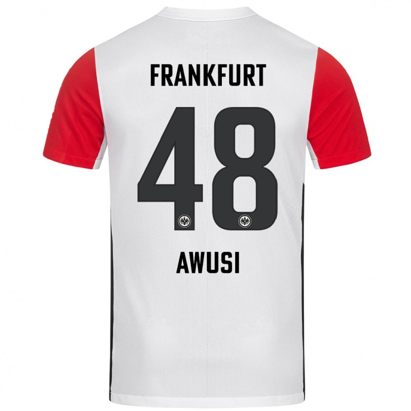 Danxen Dames Junior Awusi #48 Wit Rood Thuisshirt Thuistenue 2024/25 T-Shirt
