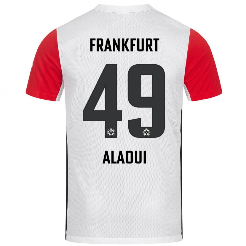 Danxen Dames Anas Alaoui #49 Wit Rood Thuisshirt Thuistenue 2024/25 T-Shirt
