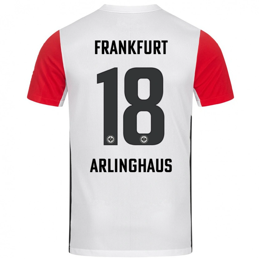 Danxen Dames Max Arlinghaus #18 Wit Rood Thuisshirt Thuistenue 2024/25 T-Shirt