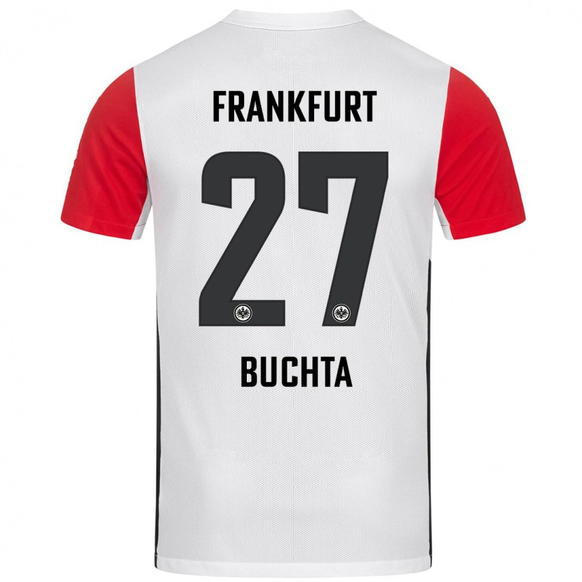 Danxen Dames Philip Buchta #27 Wit Rood Thuisshirt Thuistenue 2024/25 T-Shirt