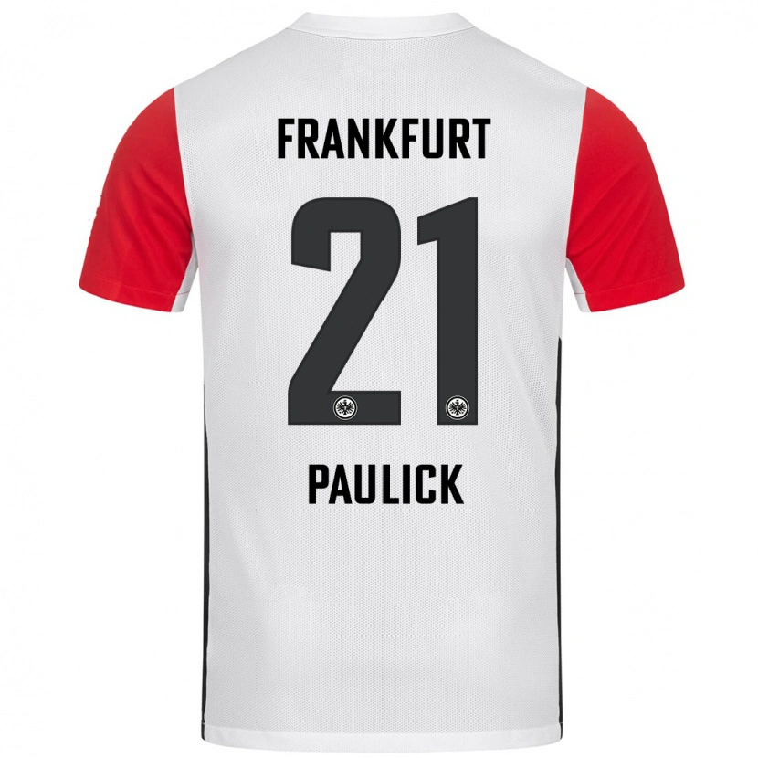 Danxen Dames Lea Paulick #21 Wit Rood Thuisshirt Thuistenue 2024/25 T-Shirt