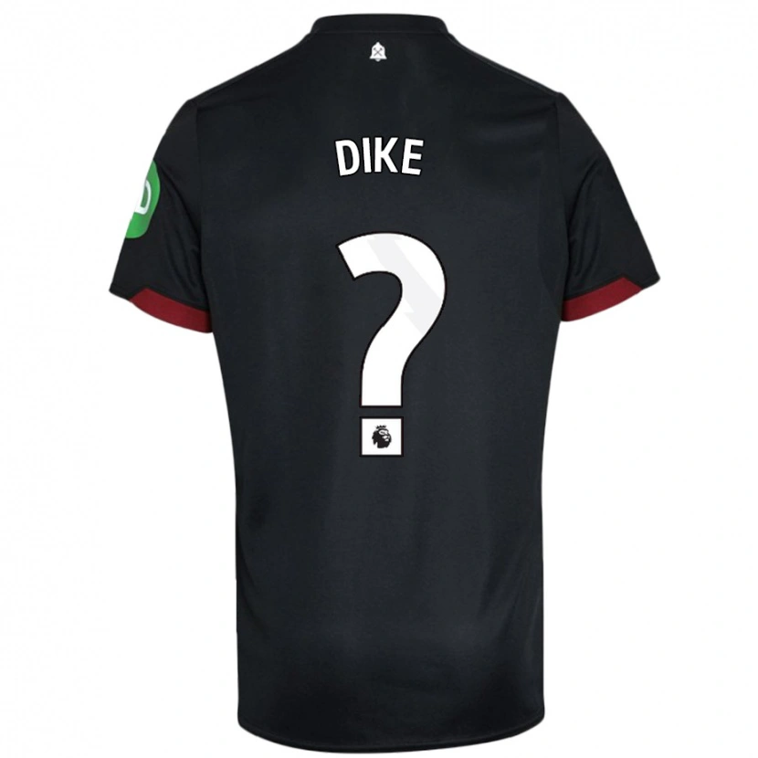 Danxen Dames Andre Dike #0 Zwart Wit Uitshirt Uittenue 2024/25 T-Shirt