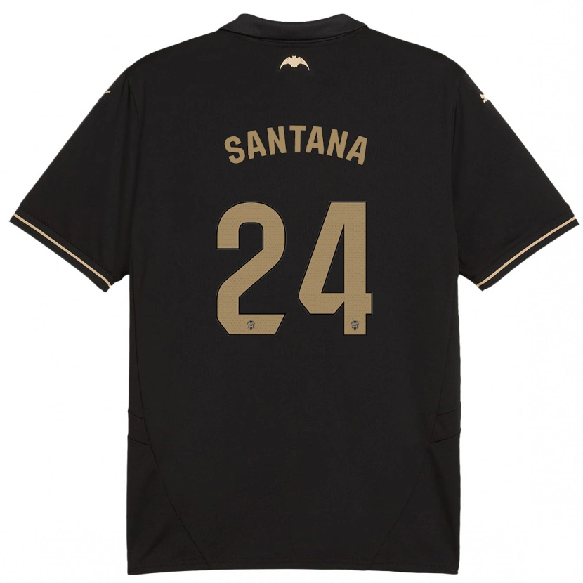 Danxen Dames Ismael Santana #24 Zwart Uitshirt Uittenue 2024/25 T-Shirt