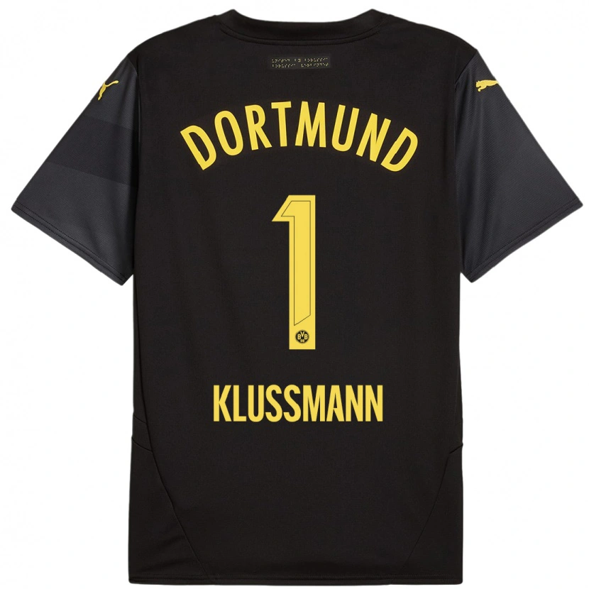Danxen Dames Leon Klußmann #1 Zwart Geel Uitshirt Uittenue 2024/25 T-Shirt
