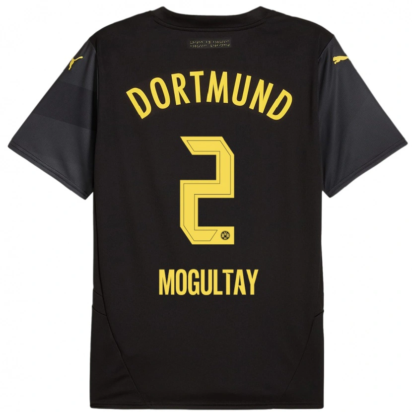 Danxen Dames Baran Mogultay #2 Zwart Geel Uitshirt Uittenue 2024/25 T-Shirt