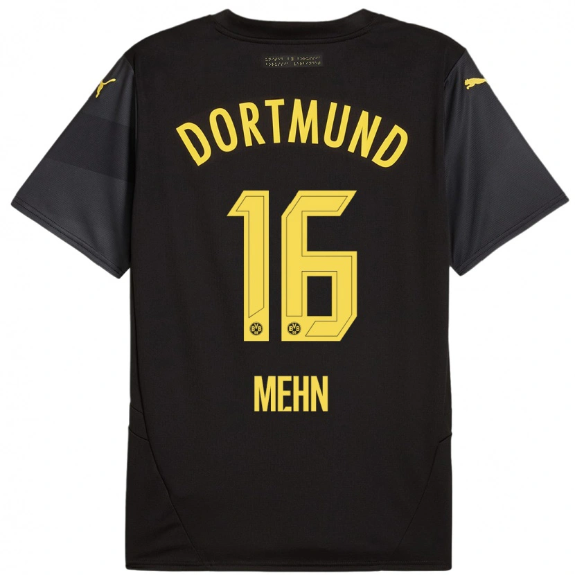 Danxen Dames Phil Josef Mehn #16 Zwart Geel Uitshirt Uittenue 2024/25 T-Shirt