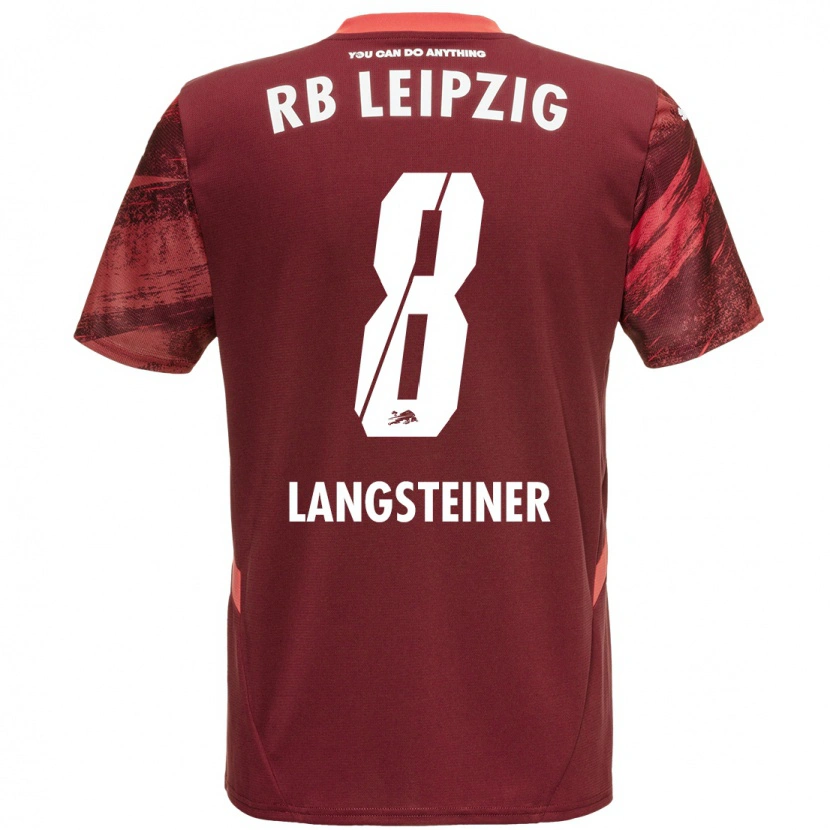 Danxen Dames Toni Langsteiner #8 Bordeauxrood Uitshirt Uittenue 2024/25 T-Shirt